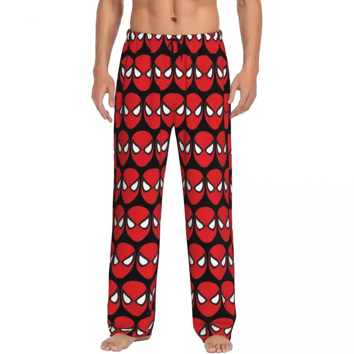 

Custom Spider Man Cartoon Superhero Pajama Pants Sleepwear Men Elastic Waistband Sleep Lounge Bottoms with Pockets
