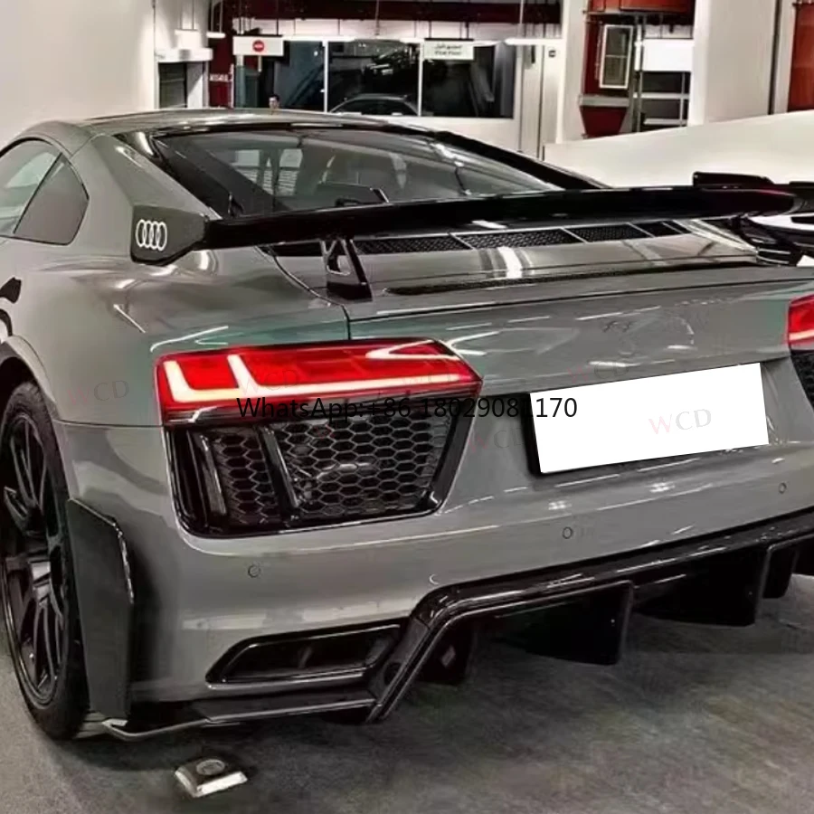 مصد خلفي لأودي R8 ، ألياف الكربون ، مقسم Canards ، بابين ، V10 Base Coupe ،-208