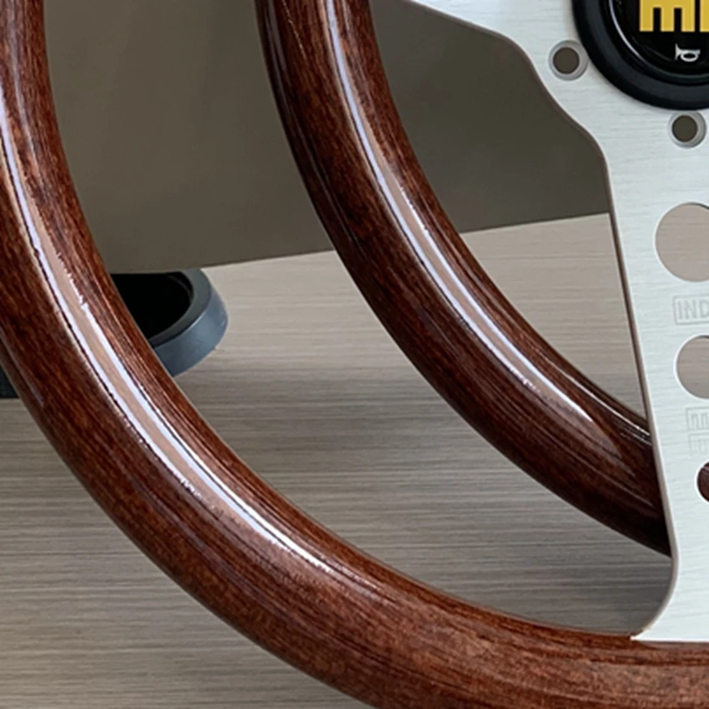 Classic 350MM 14Inch Racing In.dy Wood Steering Wheel Universal Modified Drift JDM Sport Wooden Grain MxO Steering Wheel 2