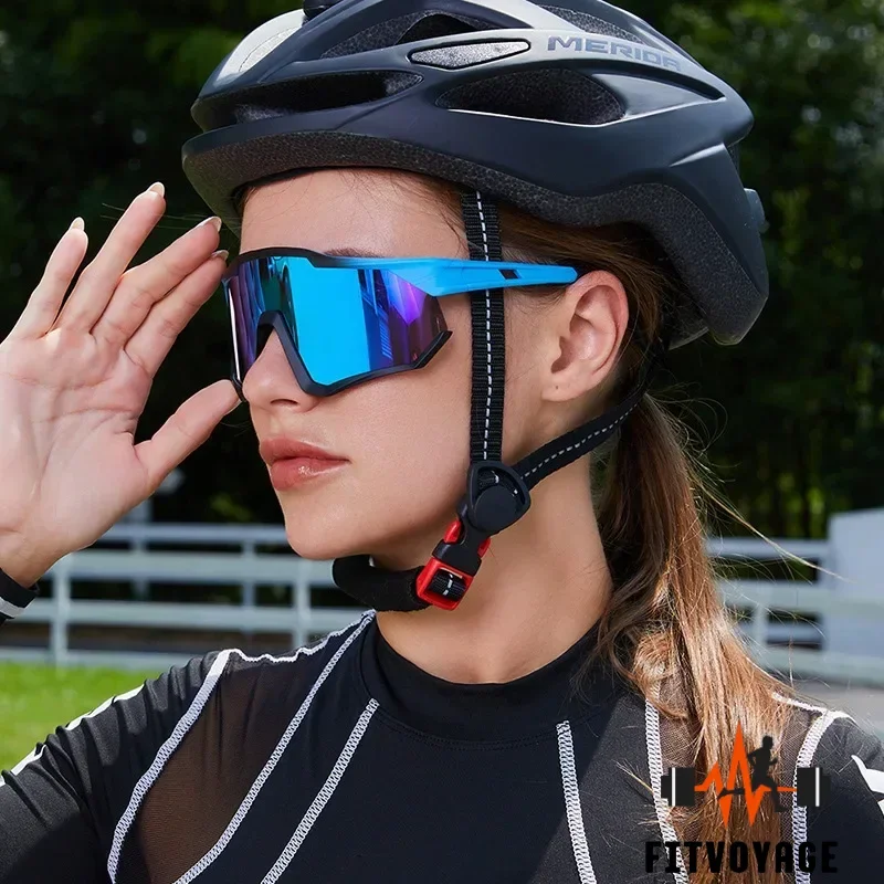 Windproof Sports Sunglasses with Colorful True Color Coating All-in-one Cycling Glasses Hiking Mountaineering Outdoor Activities