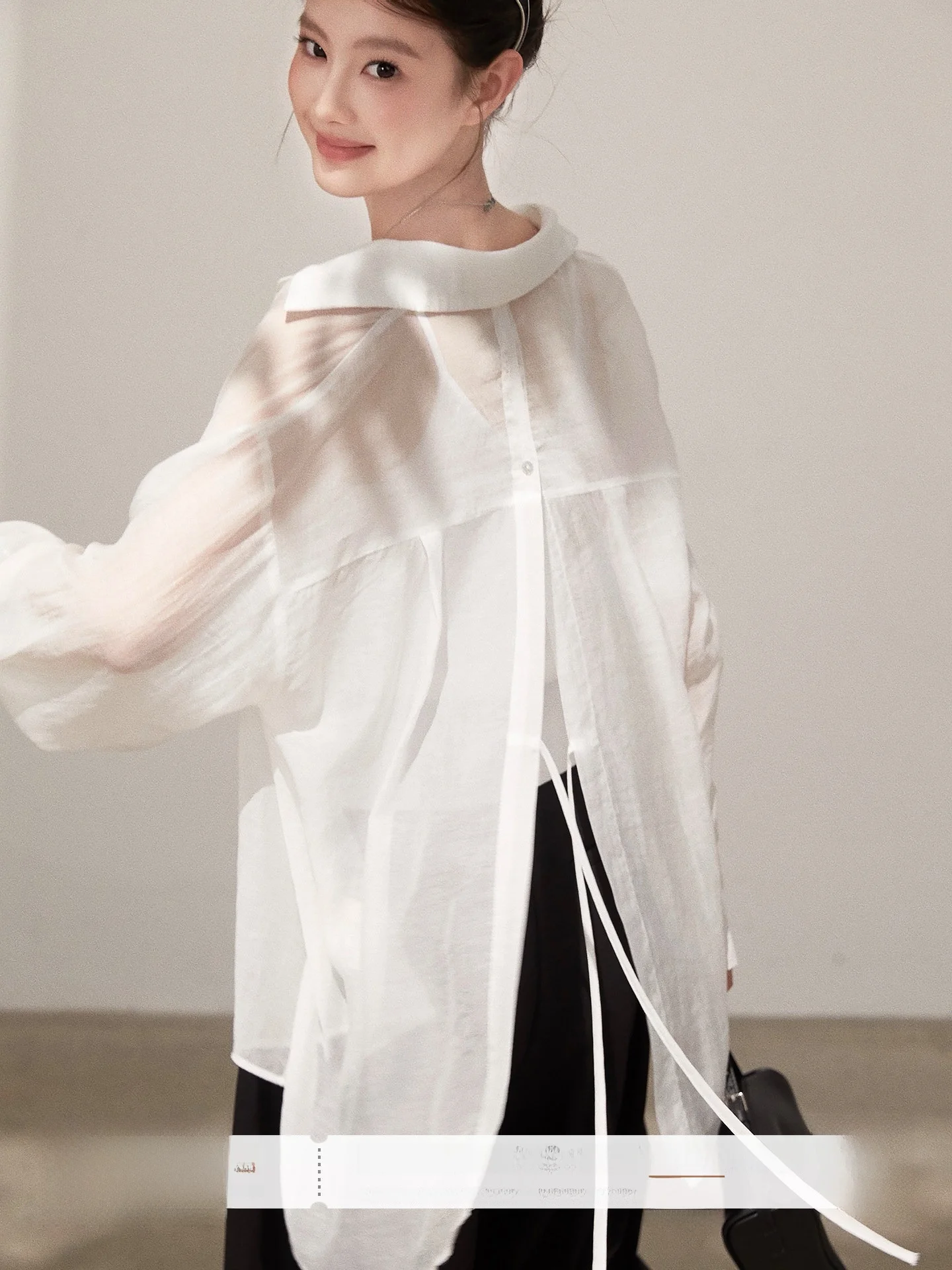 

Женская повседневная рубашка Xiebu Rou свободного кроя с длинными рукавами, защита от солнца, тонкая летняя новая модная универсальная рубашка для похудения