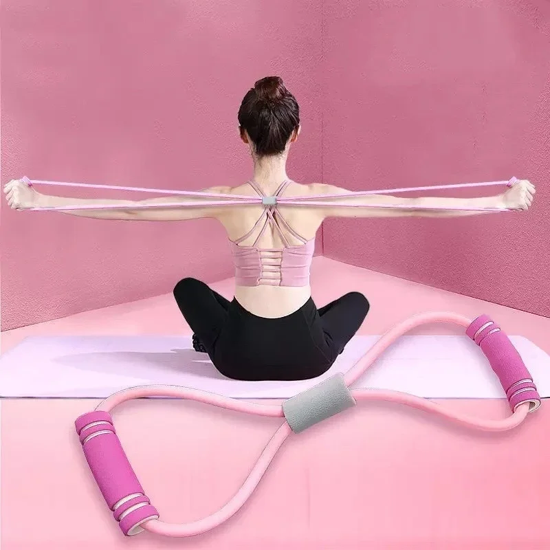 Bandas de resistencia con espuma Deporte en casa Yoga Accesorios de fitness Cuerda de tracción de goma Entrenamiento y ejercicio Equipo de gimnasio para mujeres