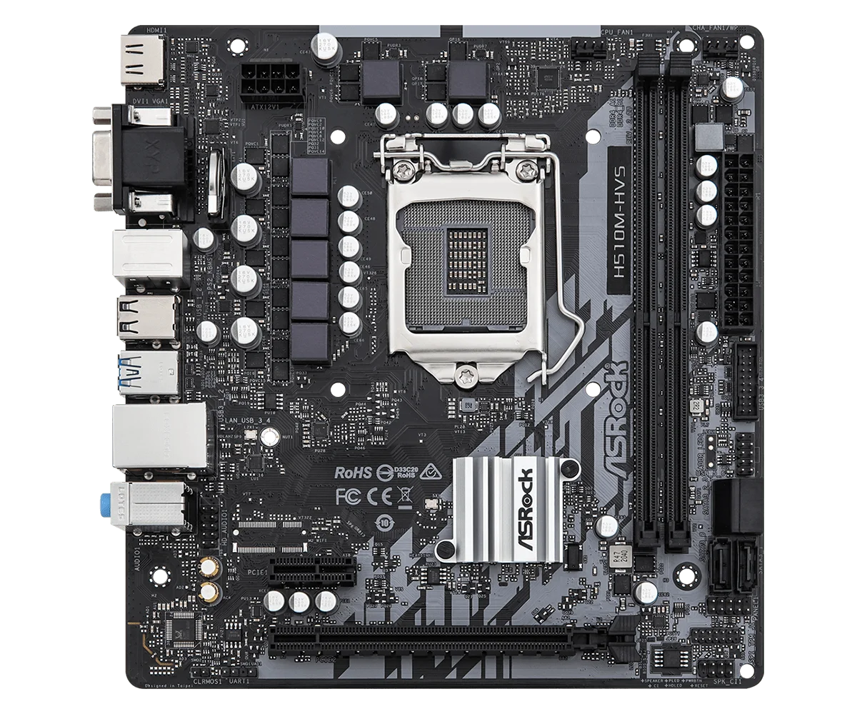 ASROCK H510M-HVS R2.0 H510 Mot - огляд і ціна Intel Cpu Core I9