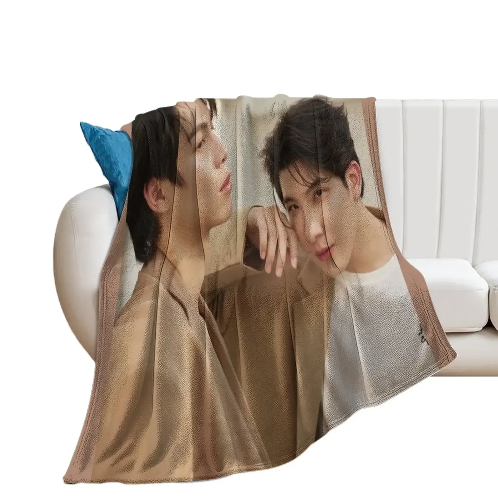 First Khaotung Only Friends BL SERIES thai ?????????????? thailand gmmtv bl series Throw Blanket Soft Plaid Plaid Blankets