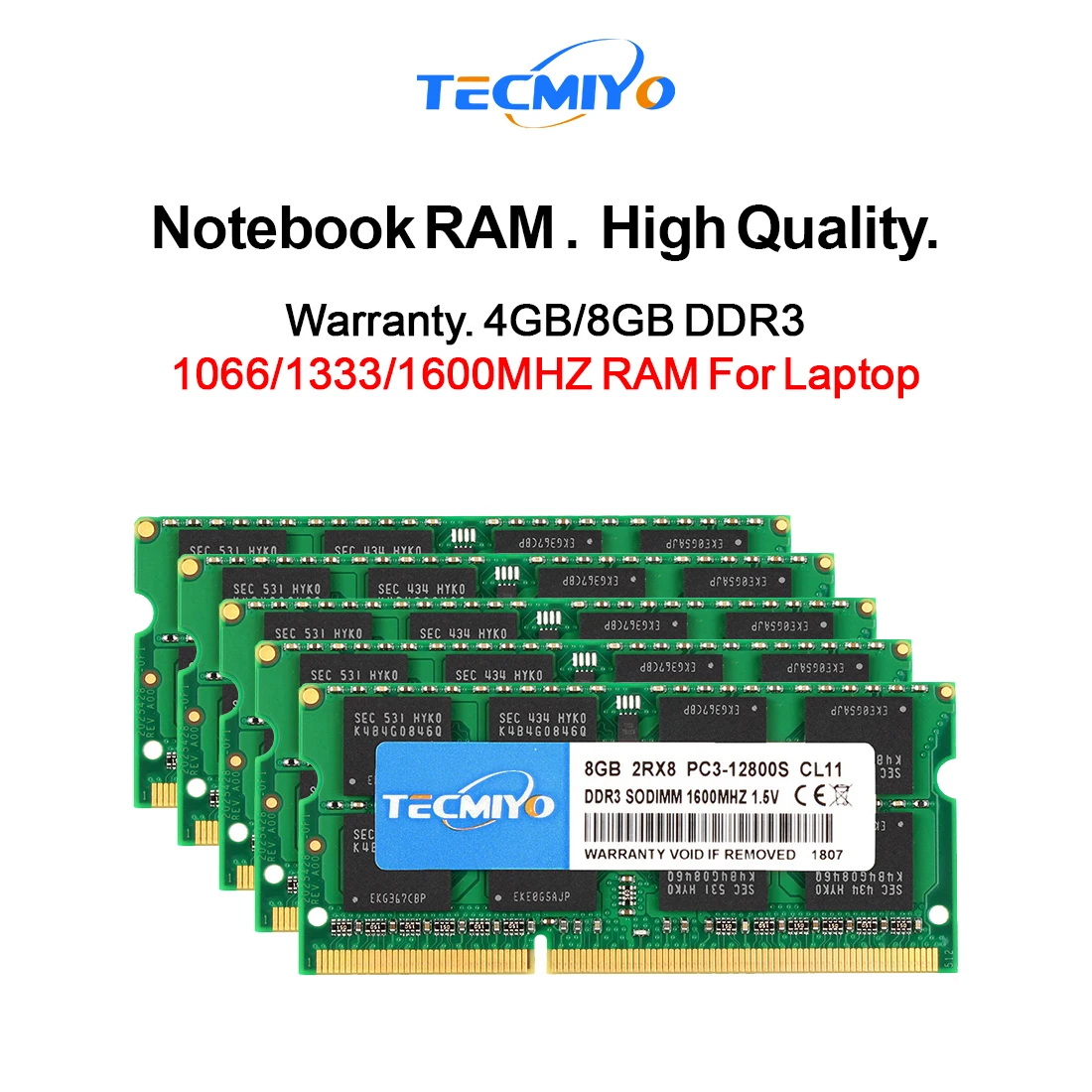 Laptop RAM 4GB 8GB DDR3 1066MHz 1333MHz 1600MHz DDR3L SODIMM PC3-12800S PC3-10600S 2RX8 1.5V Notebook Memory