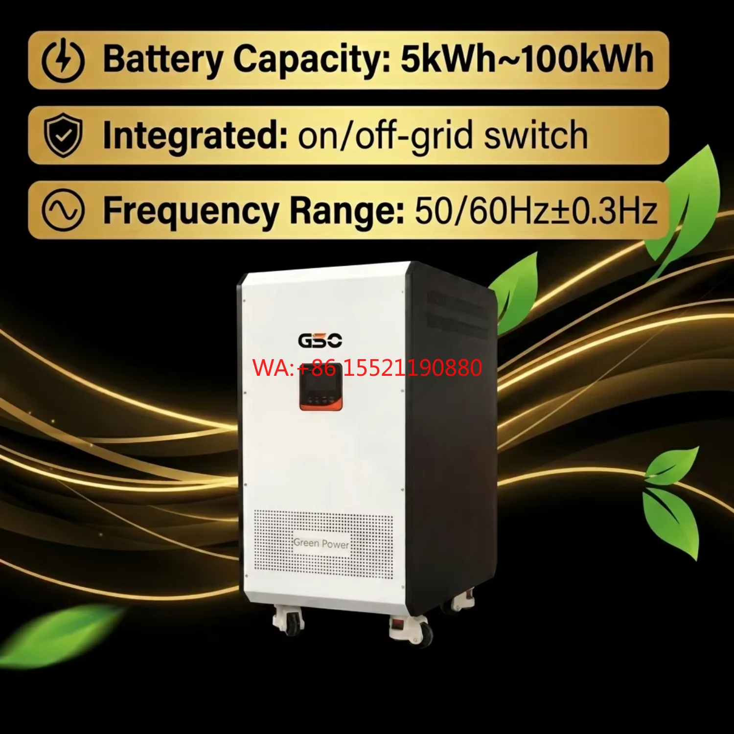 All in One ESS Energy Storage System for Villa 32kWh Lithium Battery with 12.5kw Hybrid Solar Inverter Dual MPPT