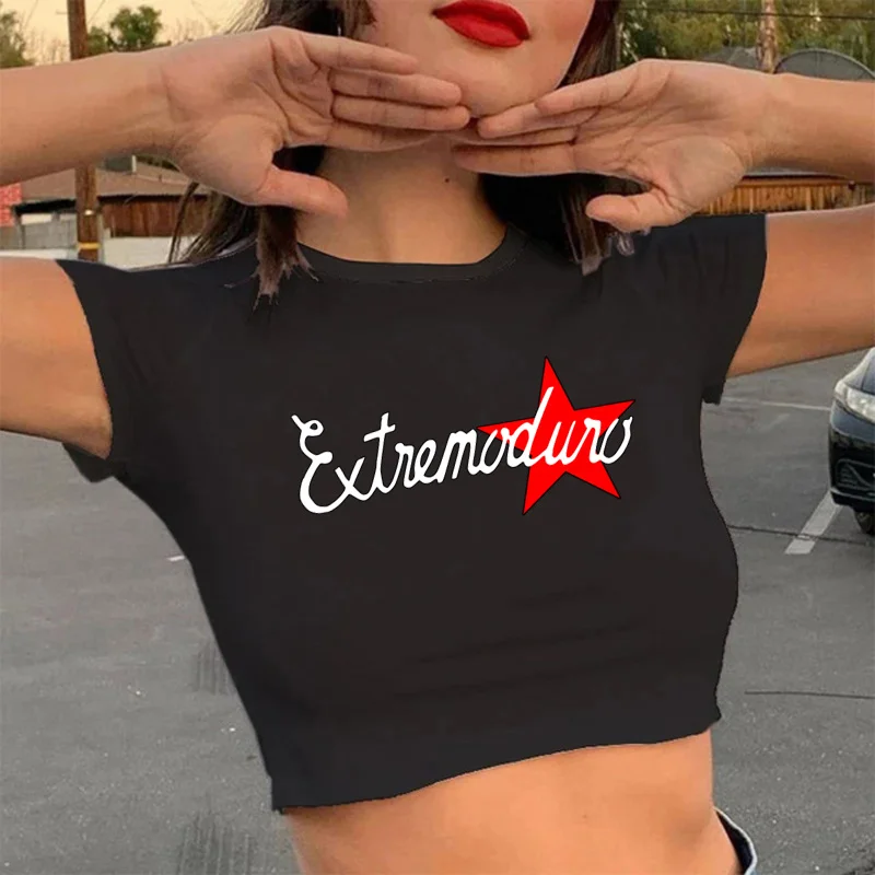 Extremoduro t-shirt women print graphic tees women couple clothes aesthetic y2k clothes crop top t-shirt vintage