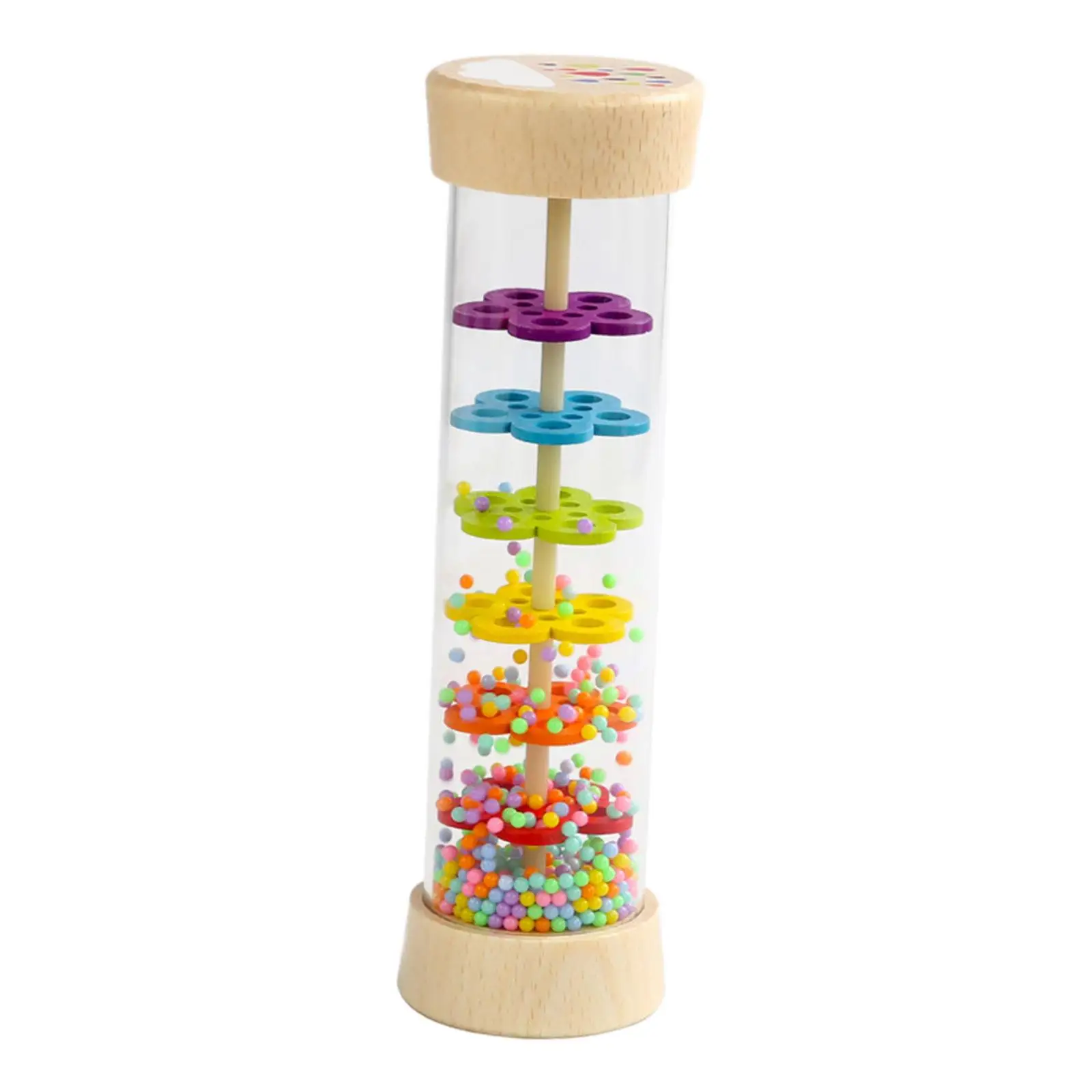 Rainmaker Rainfall Tube Colorful Beaded Raindrop for Baby Preschool Boy Girl