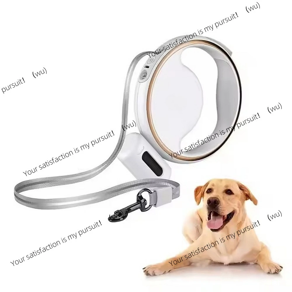 3M automatic retractable pet leash, with garbage bag dispenser, durable LED supplies for puppies