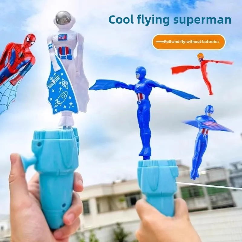 Marvel Creative Flying Spiderman enfants jouet les Avengers Spin Flying bambou libellule jeu de plein air Iron Man garçons cadeau de vacances