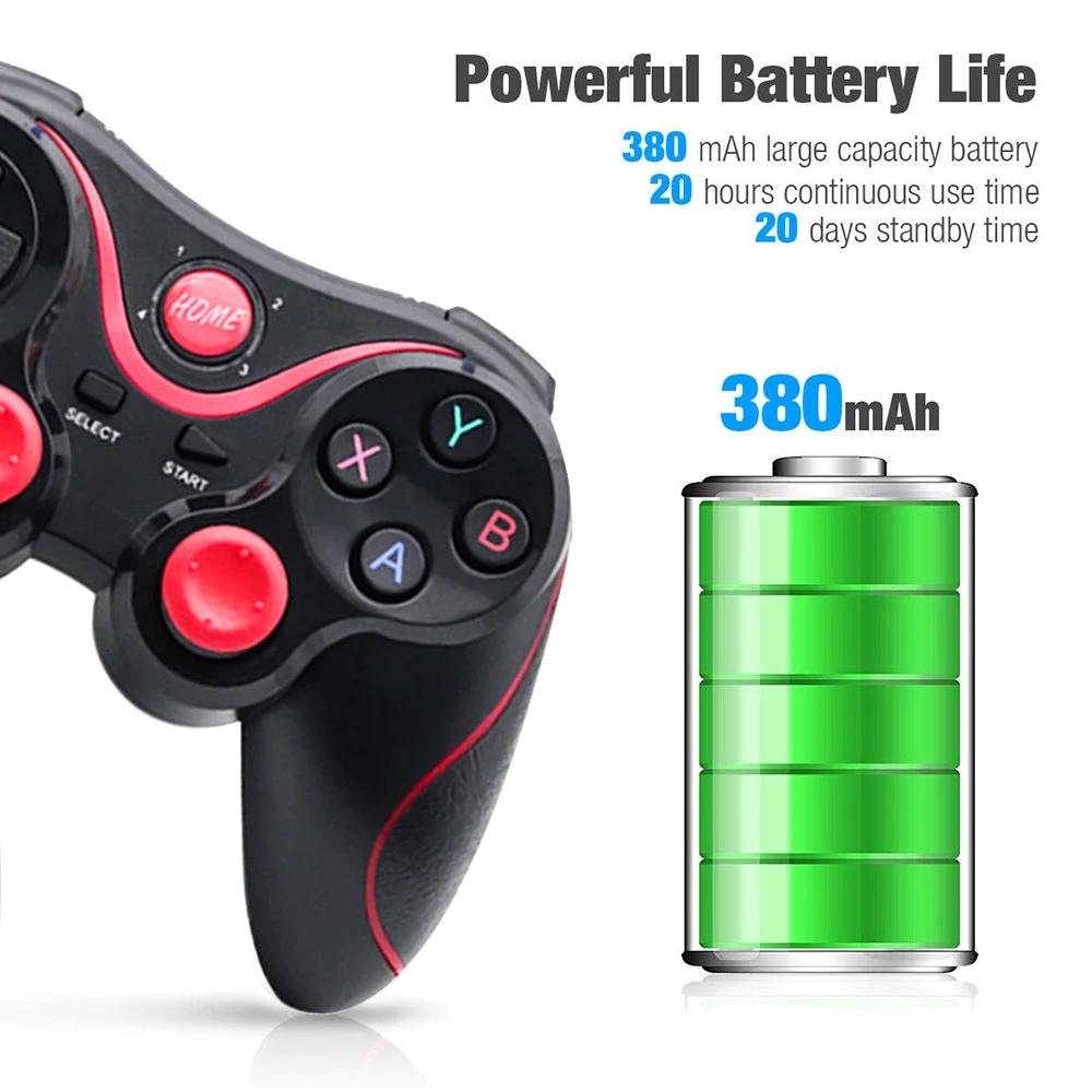 X3 Wireless Bluetooth Game Controller for PC Mobile Phone Android IOS TV BOX Tablet Joystick Gamepad Joypad Holder Kids Gift