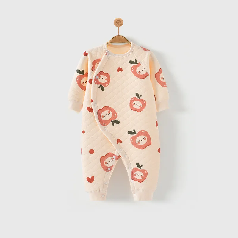 

Baby Boys Girls Clothes Newborn Scuba Cotton Thick Jumpsuit Autumn and Winter Long Sleeve Romper 0-2Yeas