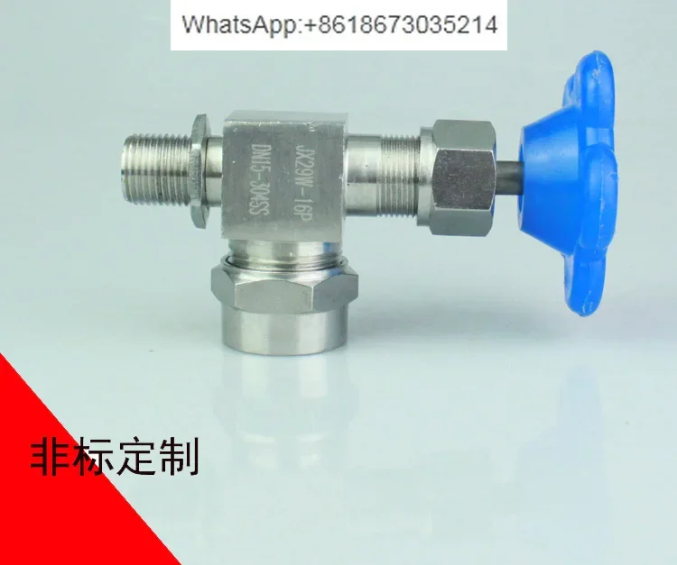 JX29W Stainless Steel Heavy Duty Thread Cork, Water Level Gauge Cork, Liquid Level Gauge Valve, Needle Globe Valve