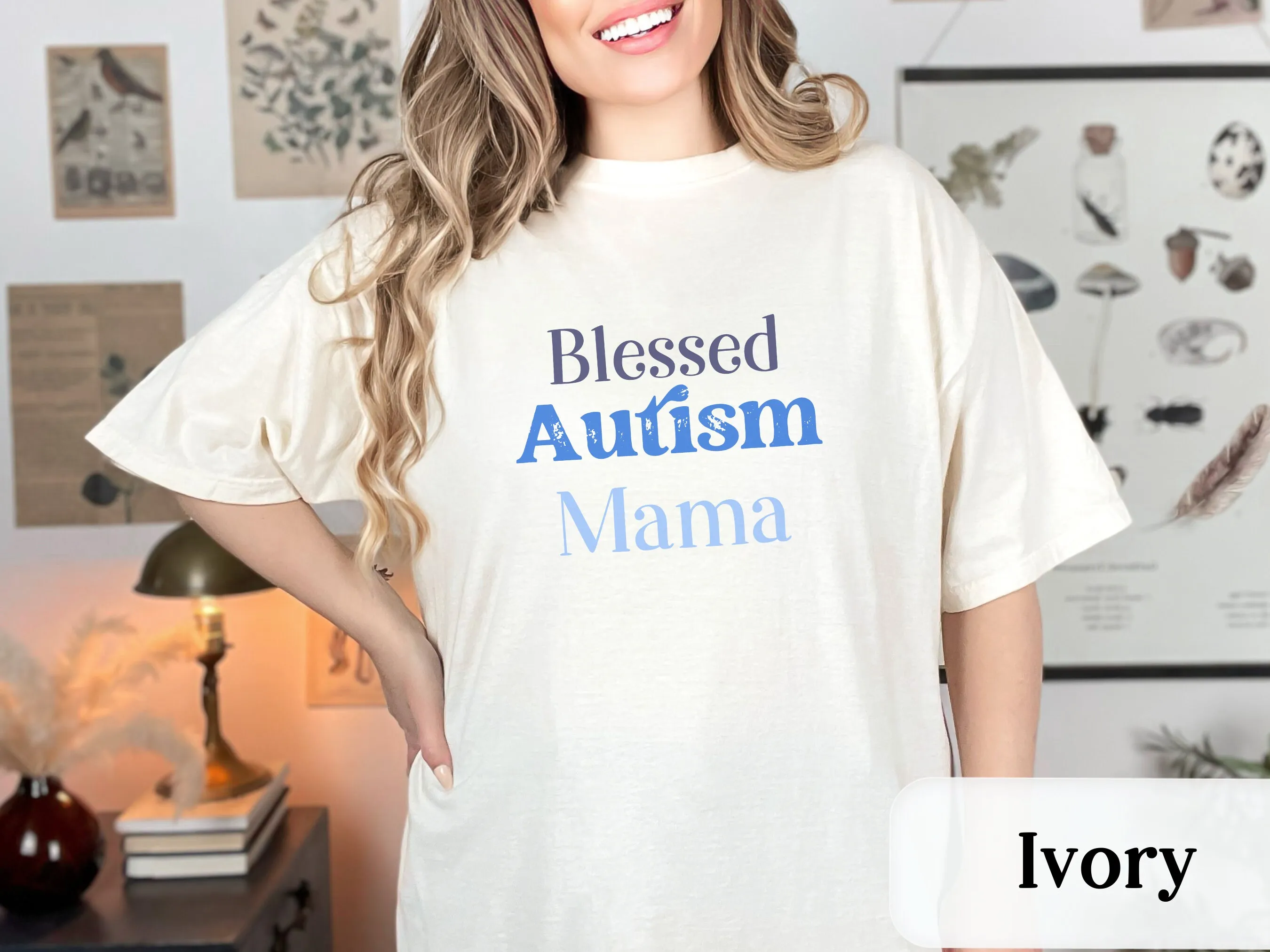 Blessed Autism Mama Awareness T Shirt Infinity Parent World Day 2024 Proud