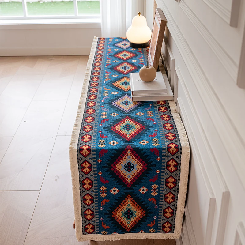 

New Chinese ethnic style TV cabinet cover cloth coffee table TV cabinet tablecloth bedside tablecloth retro antique towel