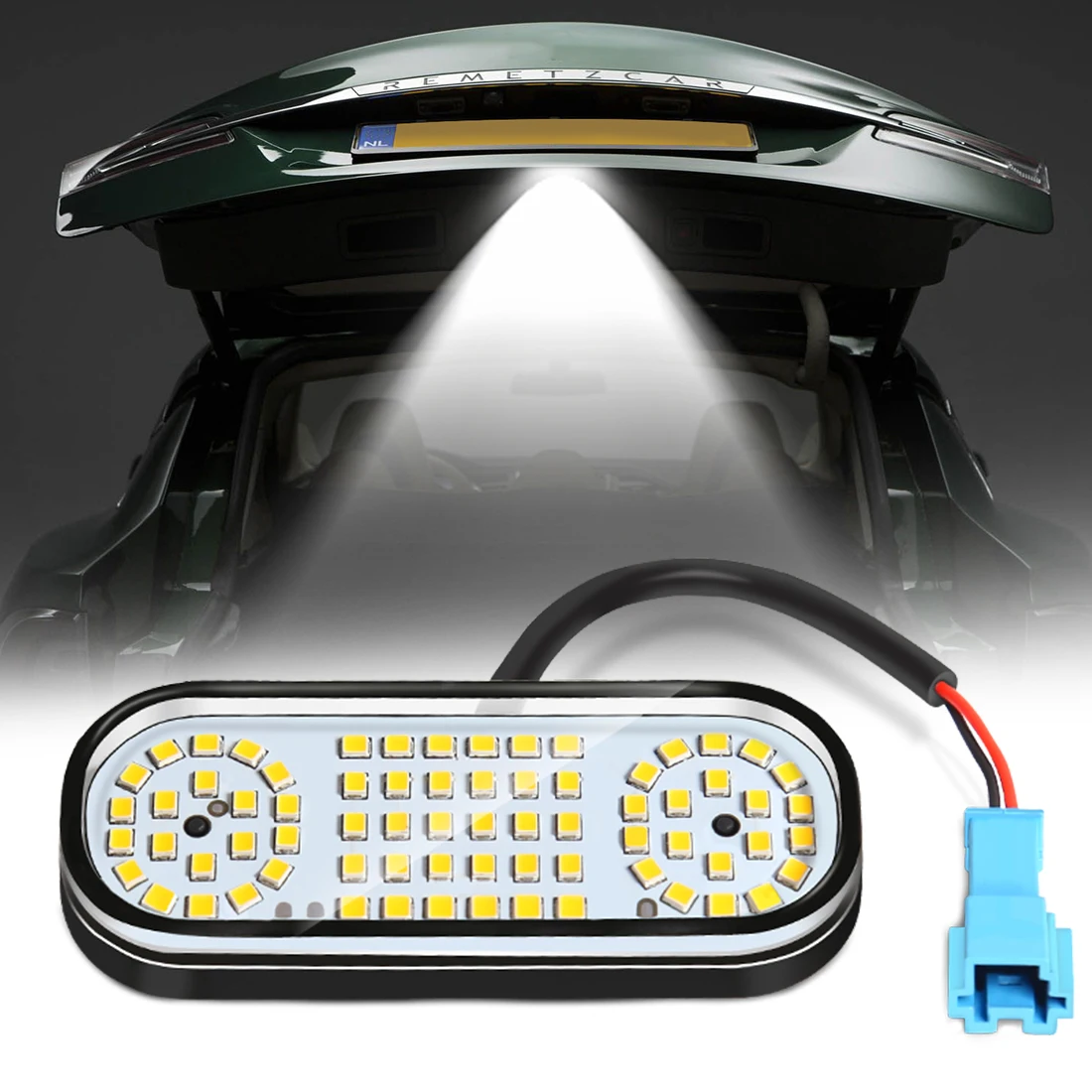 

70 LED Car Rear Trunk Lights 3-Color For Tesla Model Y 2021 2022 2023 2024 Interior Luggage Connector Tail Boot Lamp Accessories