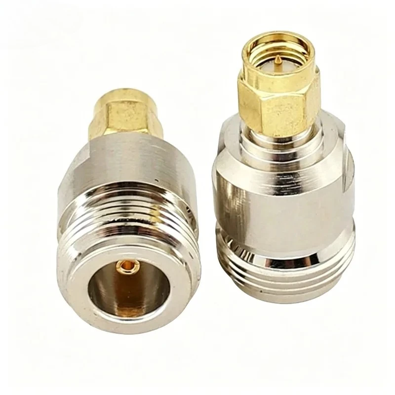 N Female to SMA Male Adapter RF Coaxial Connector N-Type to SMA Plug Gold Plated 50 Ohm for Antenna Radio WiFi