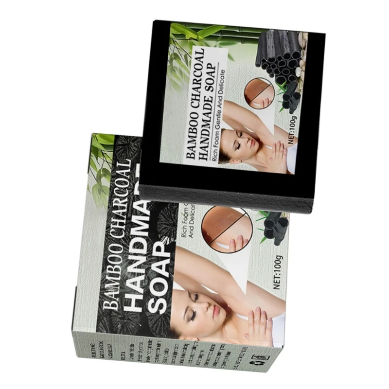 Thanh xà phòng than tre tự nhiên Làm sáng xà phòng dưỡng ẩm Loại bỏ hắc tố