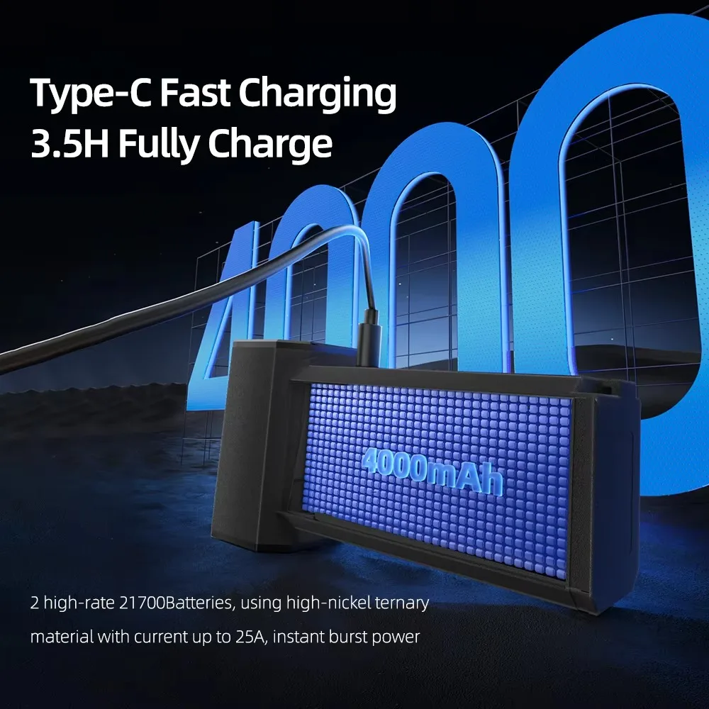 130,000RPM Jet Turbo King Kong Jetfan Strong Violent Fan 8000Pa Portable Handheld Blower with LED Lighting Dust Elimination Comp