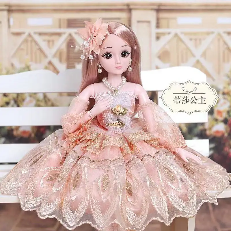 1/3 60cm 20 Movable Jointed BJD Doll Toy Fashion 3D Eyes Dolls With Clothes Jewelry Shoes Accessories Toys for Girls