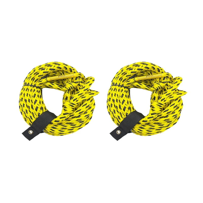 

2Pcs 60FT Boating Tow Ropes Heavy Duty Water Ski Rope 1-3 Person For Towable Tubes,Tow Rope For Kneeboard