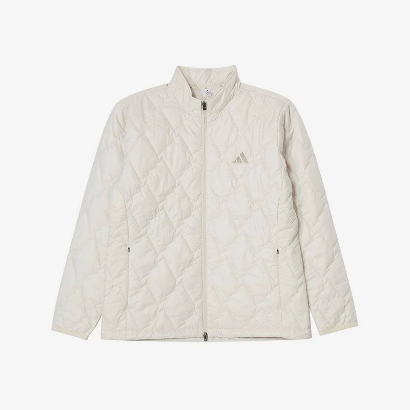 Adidas genuine stand up collar zipper long sleeved cotton jacket, new beige cotton jacket KD7996