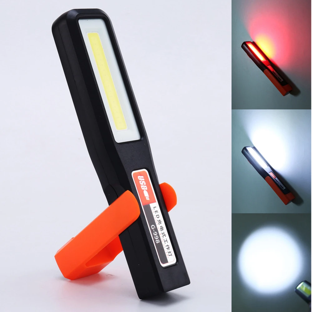 

​Powerful COB LED Work Light Car Garage Mechanic Lamp USB Rechargeable Flashlight Magnetic Torch Emergency Light Warning Light