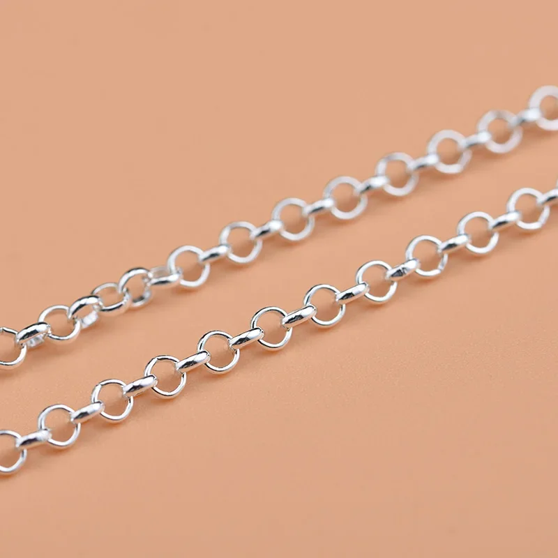 925 sterling silver semi-finished DIY chain chain bracelet bracelet anklet special pearl chain hand-beaded material accessories