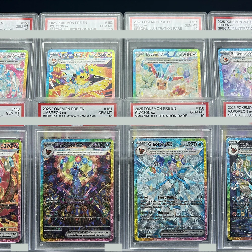 

2025 PRE EN Umbreon Ex Special Illustration Rare #161 DIY Proxy PTCG Graded Collection Card GEM MT 10 Card Holographic Label