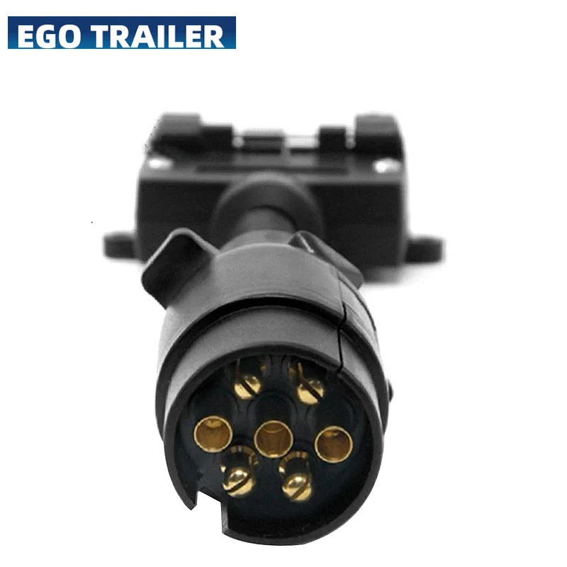 EGO TRAILER 7 Pin Small Round Male to 7 Pin Flat Female Socket Adaptor Trailer Connector TRAILER PARTS