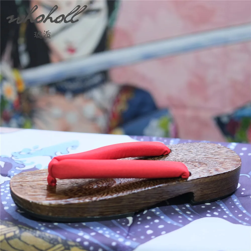 Japanese Clogs Shoes Women Slipper Wooden Geta Slipper Cosplay Costumes Shoes Wood Sole Flip Flops Clogs Sandals Shoes