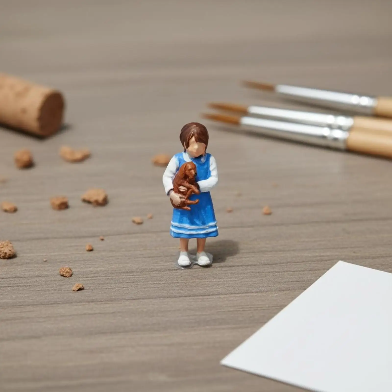 Park Scene Figure 3D Printed Diorama Figure Hand-Painted Model Accessory