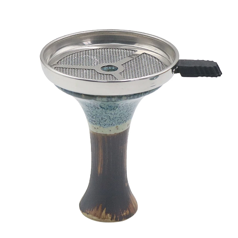 

Ceramic Shisha Bowl Hookah Charcoal Bowl with Handle Charcoal Screen for Chicha Narguile Sheesha Smoking Accessories