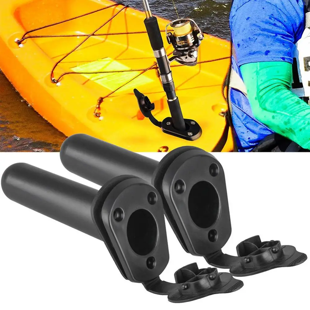 

Universal Kayak Pole Flush Mount Fishing Rod Holder Bracket Rack With Cap Cover Kayak Boat Canoe Tackle Fishing Tools Pesca