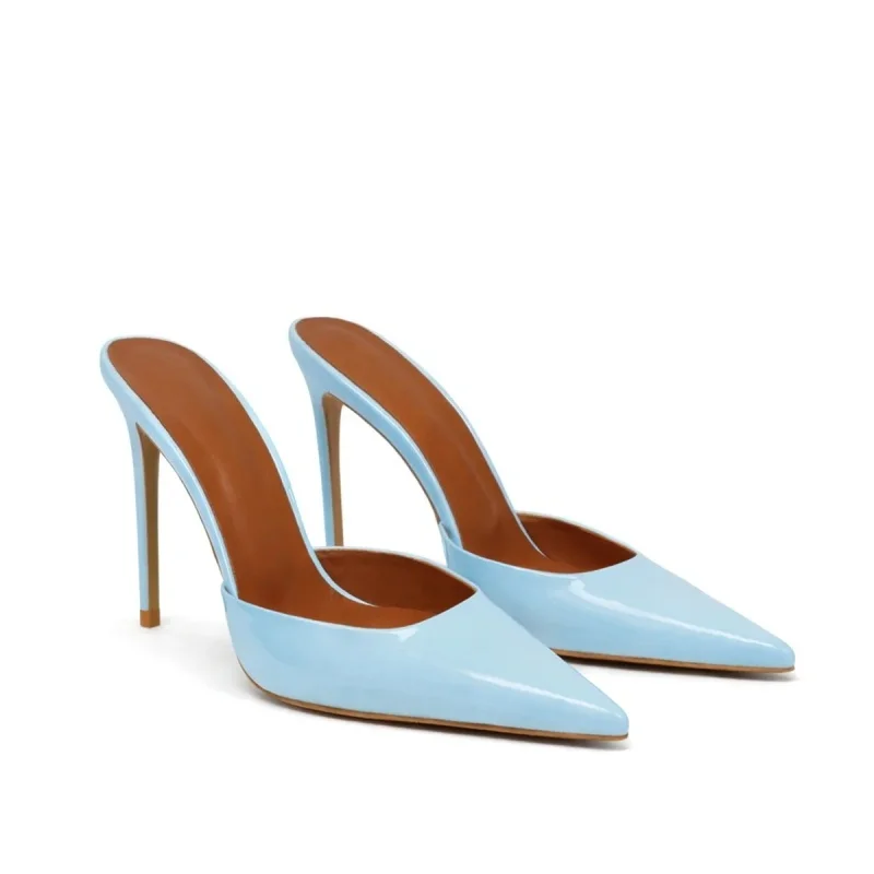 MKKHOU Fashion Pumps New High Quality Handmade Custom Shoes Pointed Mules Shoes High Heels Sandals Slippers Women Shoes