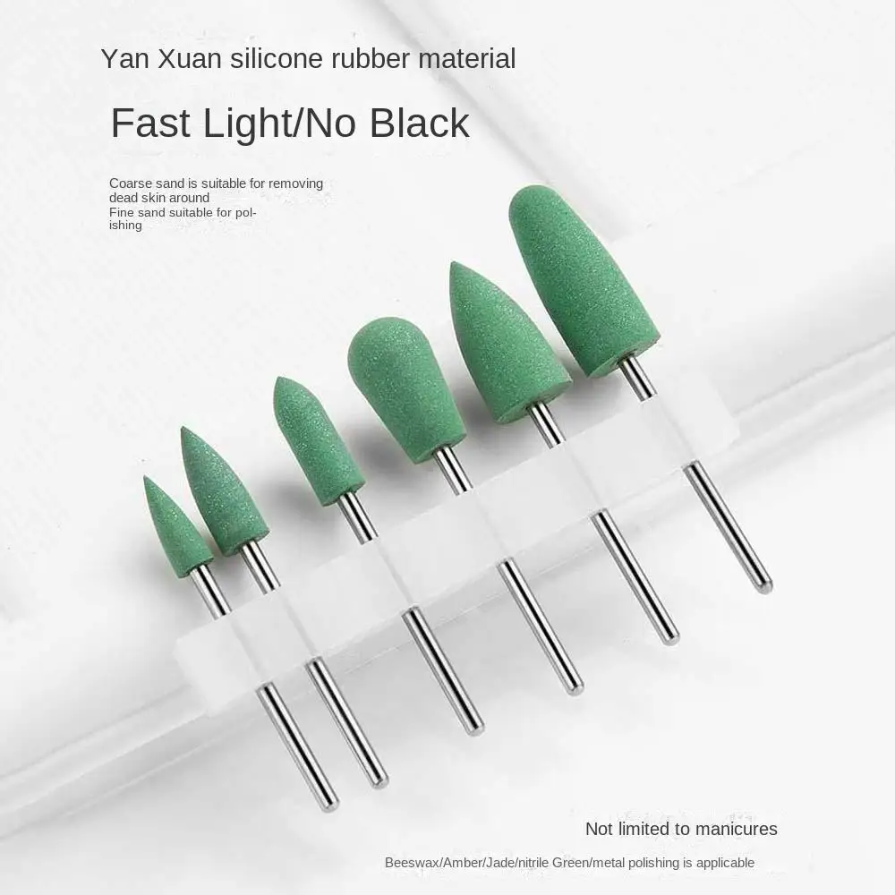 6 stks/set Gel Polijsten Verwijderen Siliconen Nagelpolijstkop Elektrische Nagelslijper Accessoires Siliconen Nagelboren