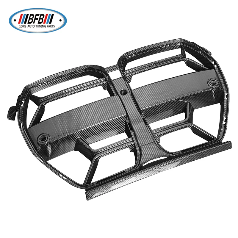 Carbon Fiber Car Front Bumper Grilles CSL Style For BMW G80 G81 M3 G82 G83 M4 2021-2024 Hood Racing Grill ACC