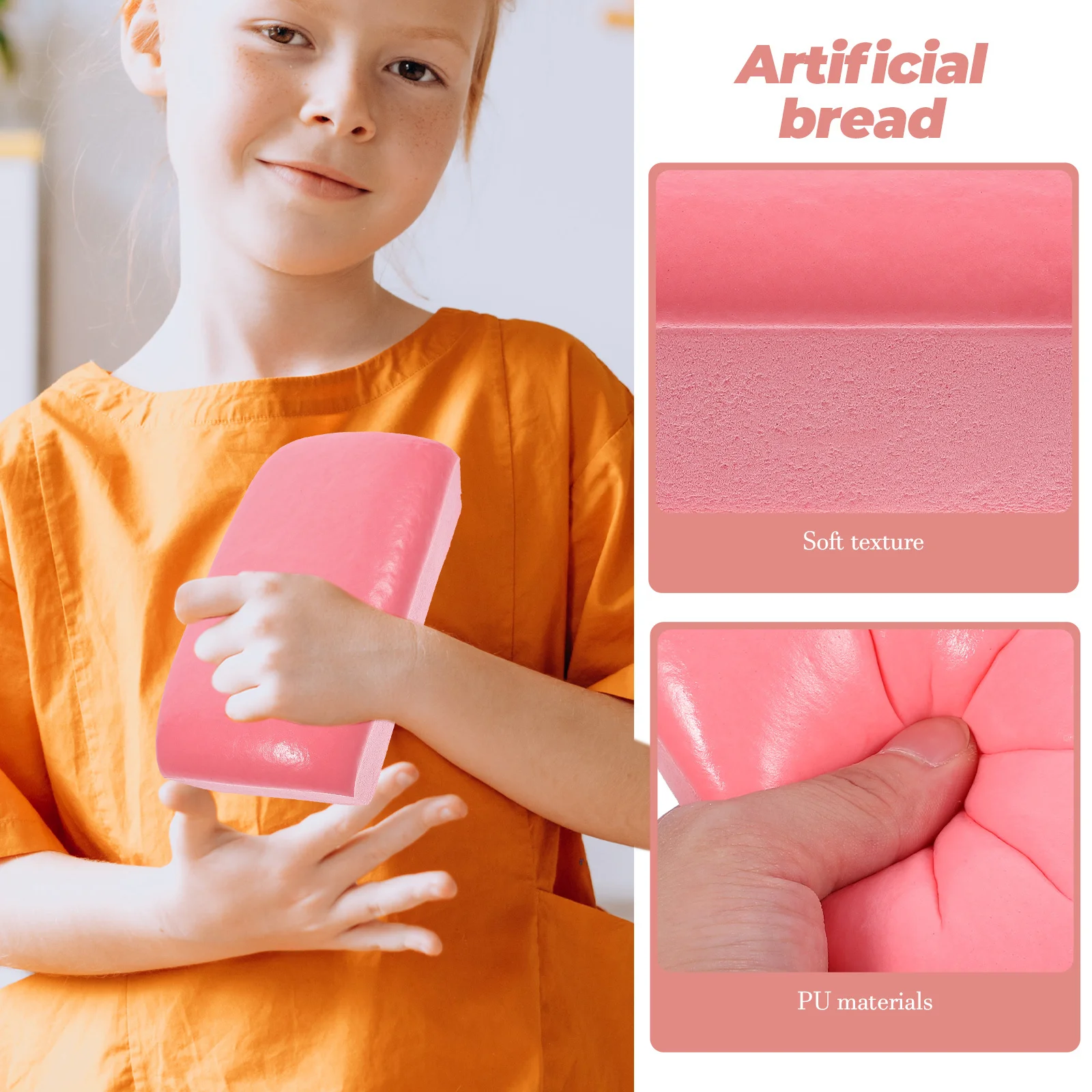 

Simulation Rebound Sticky Cake Realistic Pu Bread Soft Decompression For Kids Fidget Relaxation Decor Photography Prop