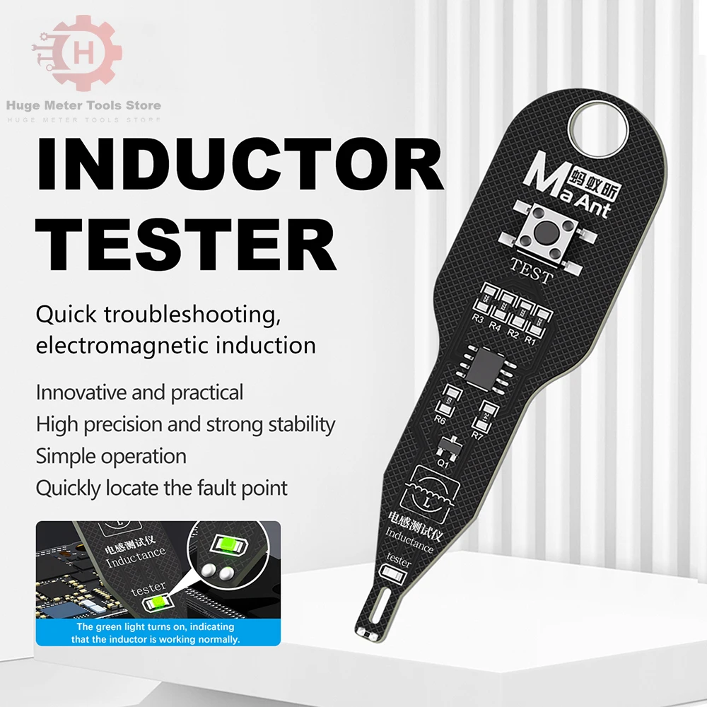 

M093 Inductance Tester Electromagnetic Induction Meter Portable Motherboard Coil Detector Tool Quick Fault Detection for PC