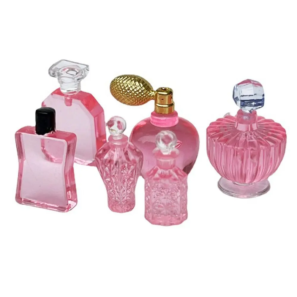 6Pcs 1:12 Dollhouse Perfume Bottle Accessories Miniature Mini Toys Dollhouse Furniture For Dollhouse Baby Girl