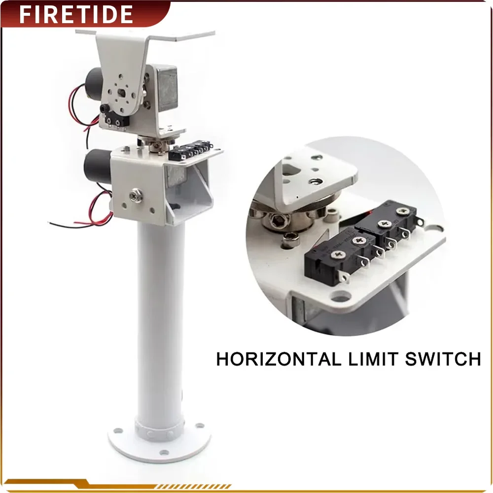 DIY DC Dual Axis Pan Tilt Solar Tracking and Monitoring Robot Heavy Load High Torque All Metal X Axis Y Axis Worm Gear Motor