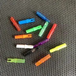 50pcs Arrow Nocks Insert Tips ID6.2mm OD7.6mm Arrow Shaft Tails Plastic Archery Bow DIY Shooting Hunting
