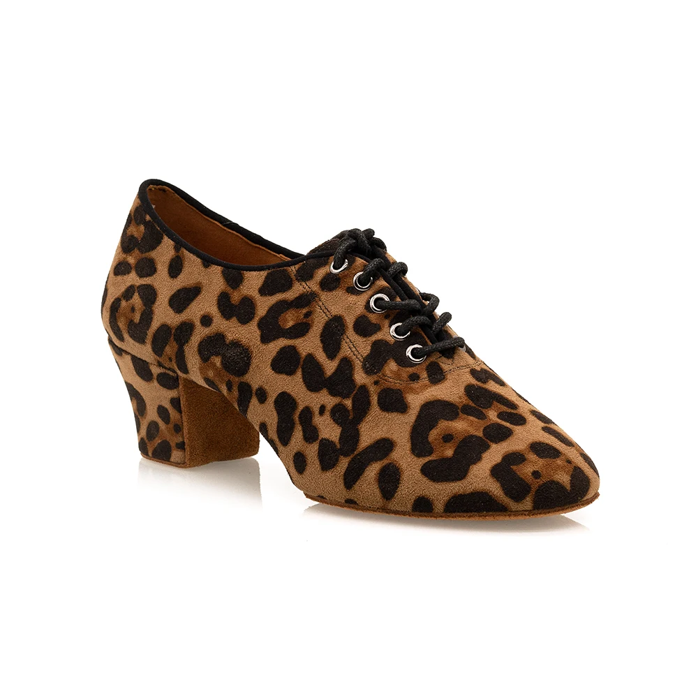 Suphini【Leopard Collection】Practice Series 4.5cm Cuban Heel Salsa Latin Practice Shoes