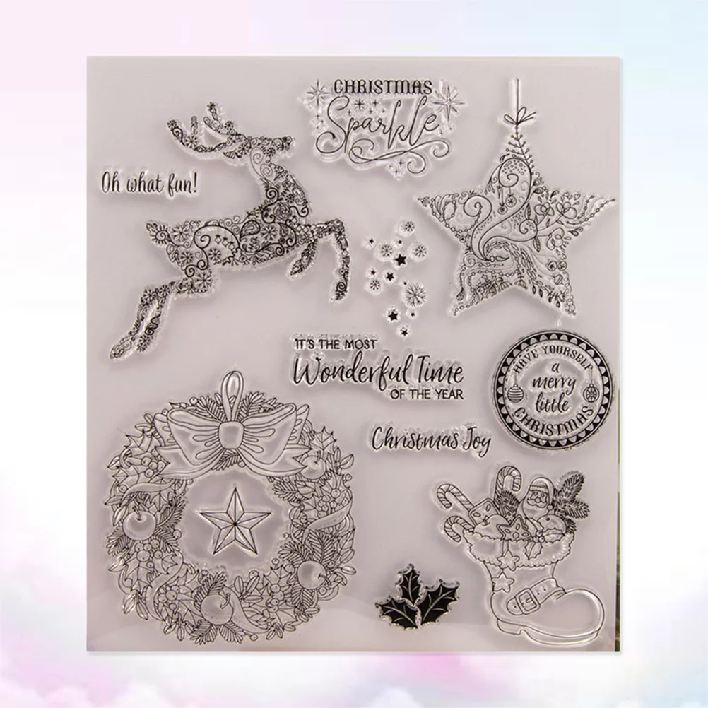 Stamps for Making Postage Photo Album Christmas Transparent Seal Silicone Scrapbooking Clear Cards