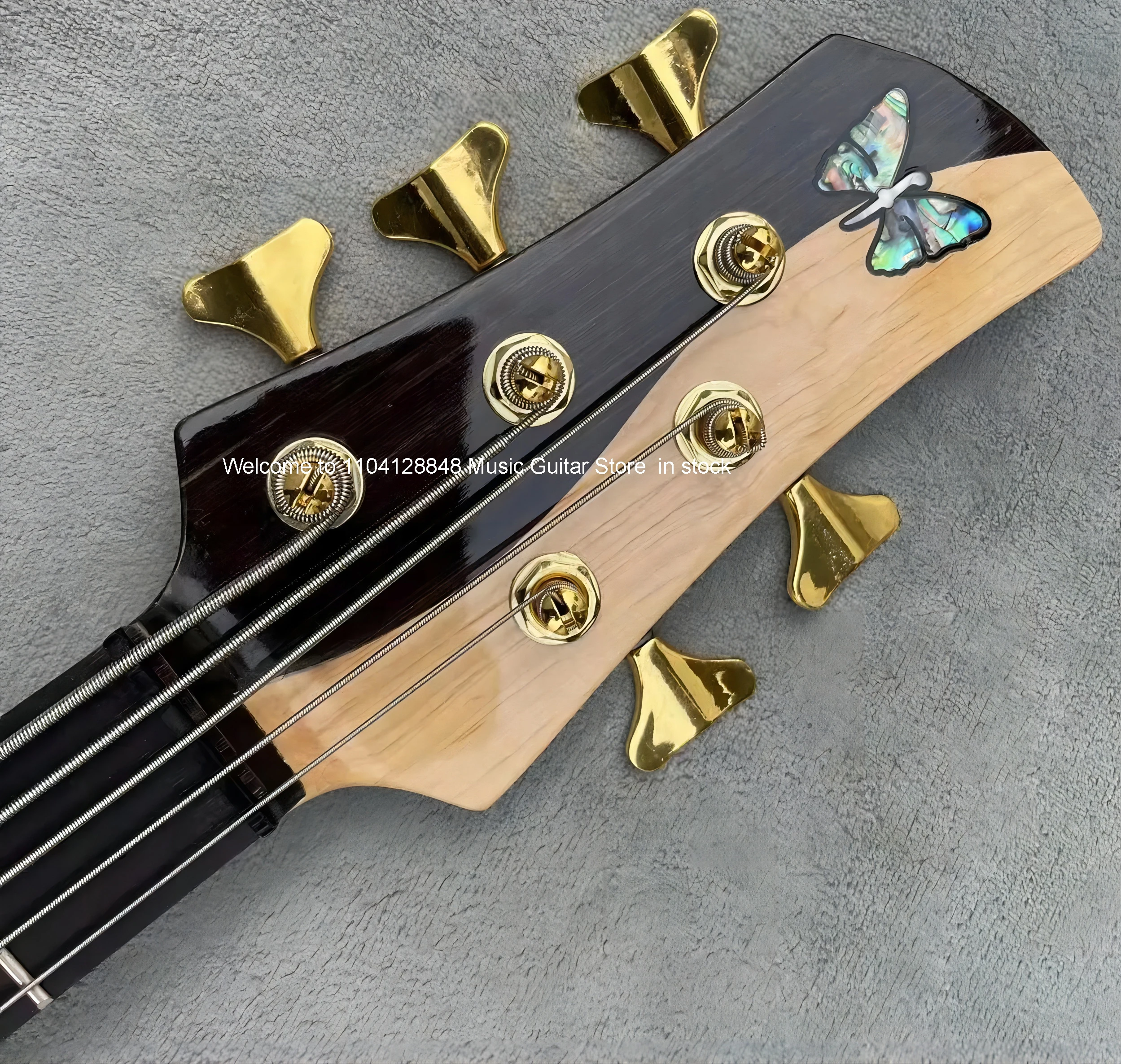 5-string Butterfly bass separation connection, Yin and Yang Hedron alder, maple track, mahogany fingerbo