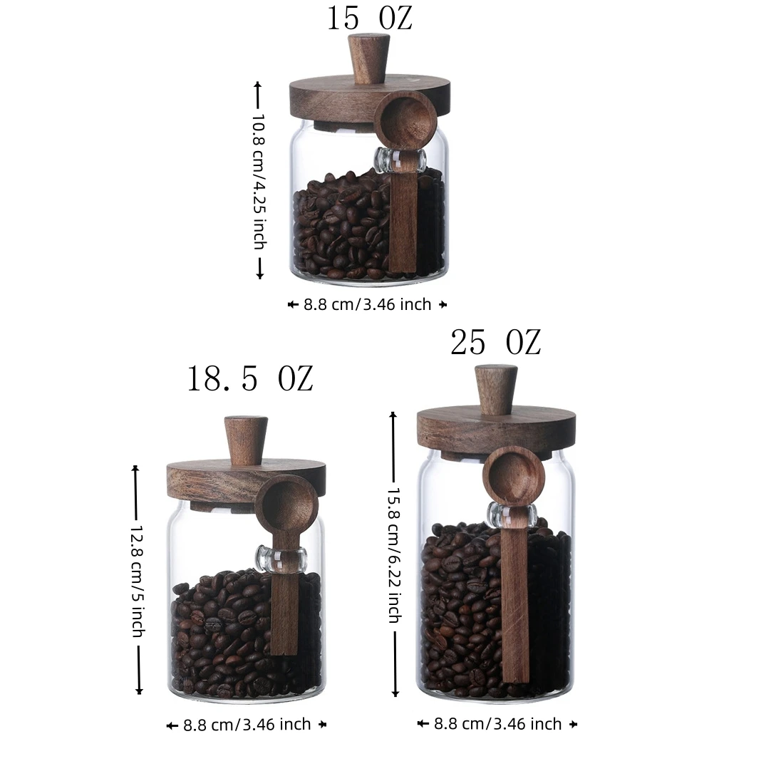 3 Pack High Borosilicate Glass Storage Jars with Matching Spoons Embossed Pattern Airtight Canisters for Coffee Tea Candy Biscuit Kitchen Pantry Organizer