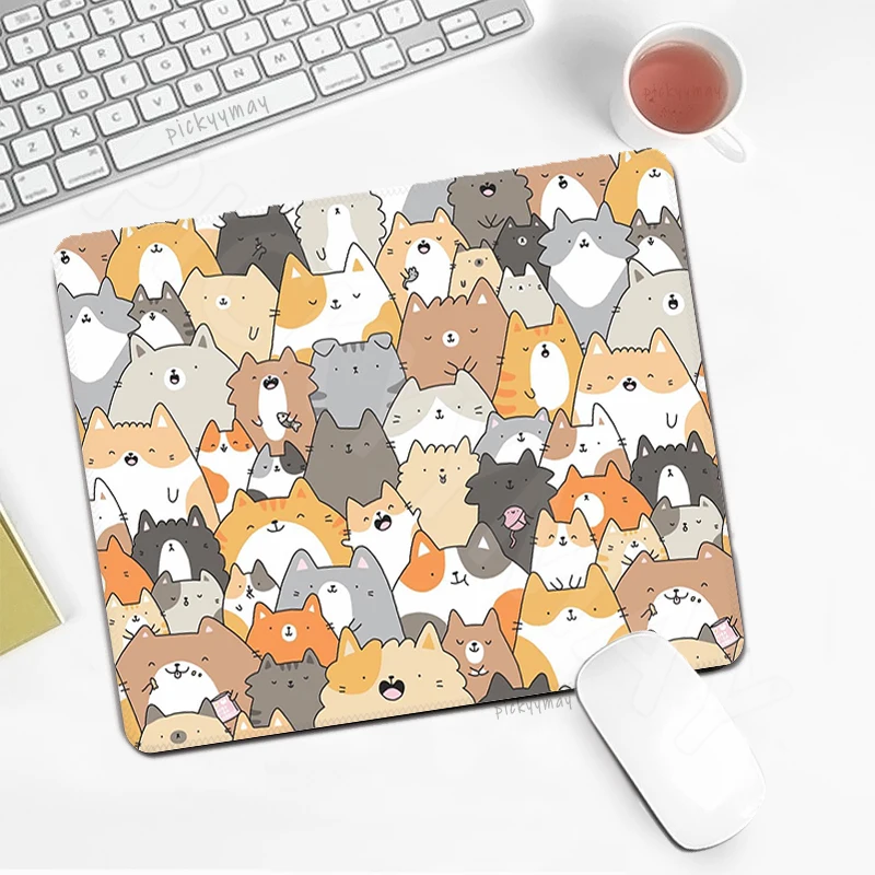 

Small Mouse Pad Gamer Mousepads Gaming Mousepad Kawaii Cats Mouse Mat Keyboard Mat 18x22cm Desk Pad For Computer Laptop