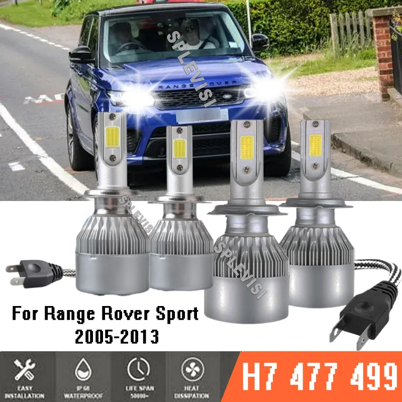 

High/Low Headlight Xenon Bulbs Set 6000k White 12V For Land Rover Range Rover Sport 2005-2013 2006 2007 2008 200 9210 2011 2012