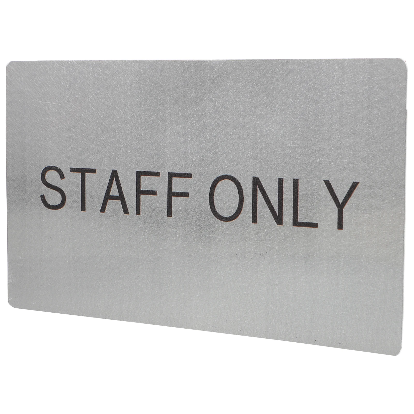 

Logo Sign 7x4 Inches Easy Install Staff Only Door Sign Reusable Plate for Restaurant Store Home Decor