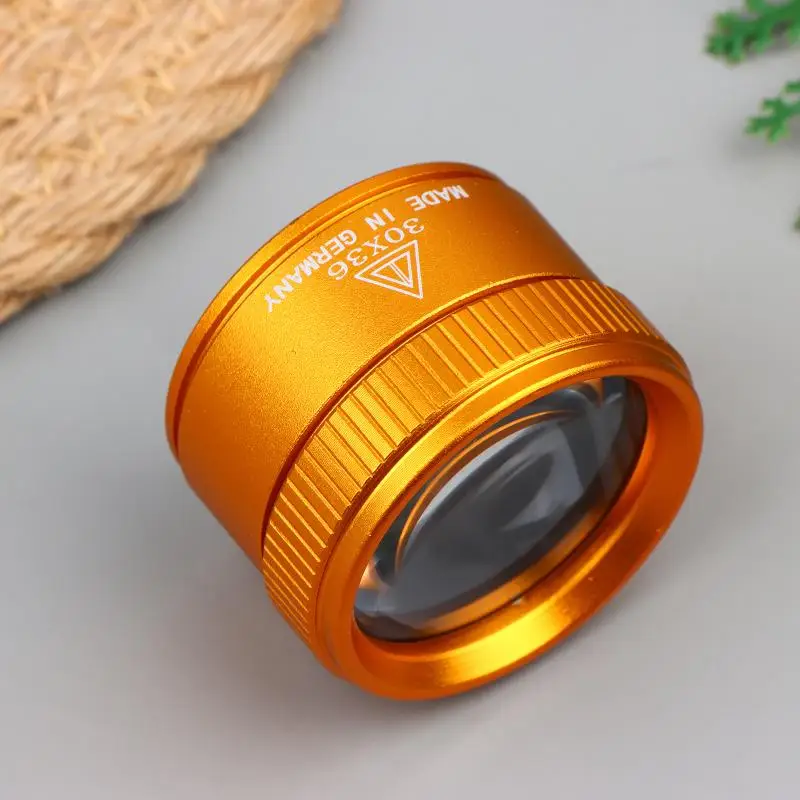 30X 36mm K9 Magnifying Loupe Glass for Jewelry Gem Watches Coins Inspection Foldable Design for Detail Hobby Collection